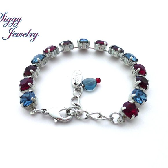Swarovski Berrylicious Bracelet Red and Blue, 8mm - Picture 5 of 8